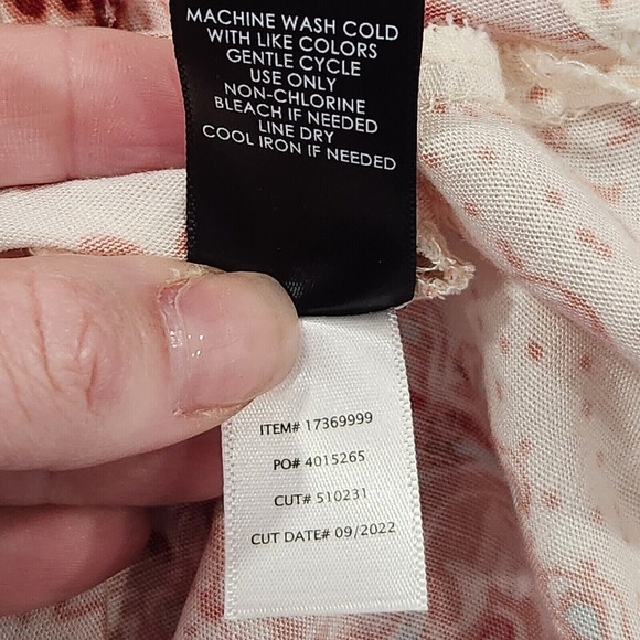 Torrid Swiss Linen Surplice Midi Dress 2X Cream Soft Pink Floral Faux Wrap Lined - Picture 15 of 15